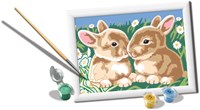 Ravensburger kit peinture par numéros - CreArt lapins duveteux animaux-3