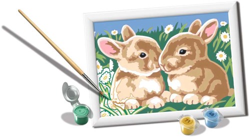 Ravensburger kit peinture par numéros - CreArt lapins duveteux animaux-3