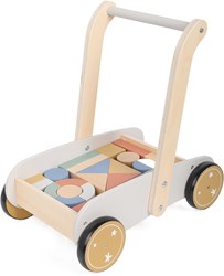 Atan chariot de marche blocs en bois - jouet d'activité pour tout-petits