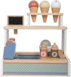 Atan Eiscreme-Set aus Holz