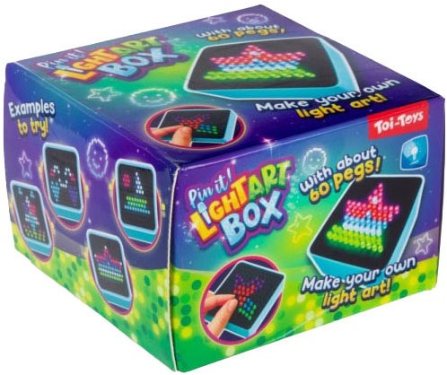Toi-Toys Kunstwürfel Spielzeug Pin It mit Licht und bunten Stiften