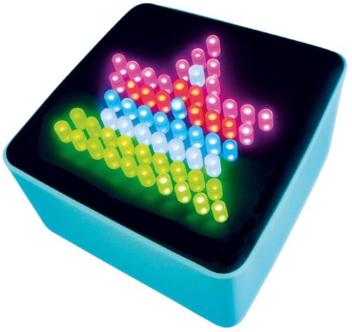 Toi-Toys Kunstwürfel Spielzeug Pin It mit Licht und bunten Stiften-2