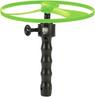 Hélices jouets disques à lancer plastique vert 12 cm-2