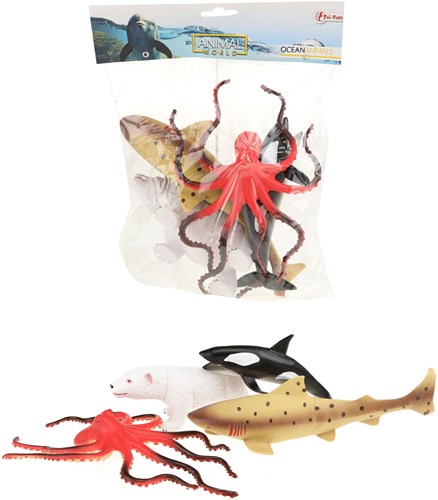 Toi-Toys Meerestiere Spielset Animal World Deluxe 5 Stück Kunststoff-2