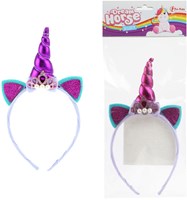 Einhorndiadem lila Haaraccessoire für Kinder Fantasie-3