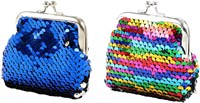 Toi-Toys porte-monnaie rétro paillettes enfant 9x9 cm accessoire brillant-2