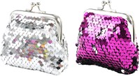 Toi-Toys porte-monnaie rétro paillettes enfant 9x9 cm accessoire brillant-3