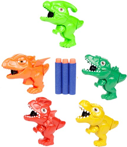 Toi-Toys Dino Spielzeug Pistole mit Pfeilen - Mini Foam Schießspiel-2