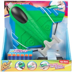 Toi-Toys Flugzeug Shooter Spielzeug mit 16 Schaumstoffpfeilen mehrfarbig