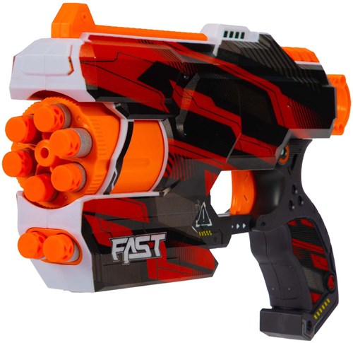 Toi-Toys Schaumstoff Pistole Six-Shot Cyclone mit 12 Pfeilen Spielzeug-3