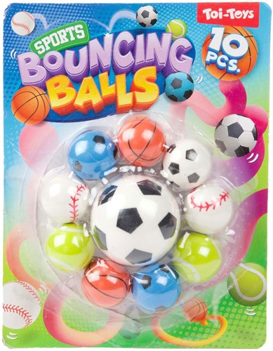 Toi-Toys Bouncing Balls Set buntes Spielzeug 10 Stück-2