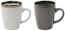 Koffiemok Venice 340ml grijs of wit 6 st
