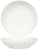 Diepbord Ø20cm Flower off white 6st