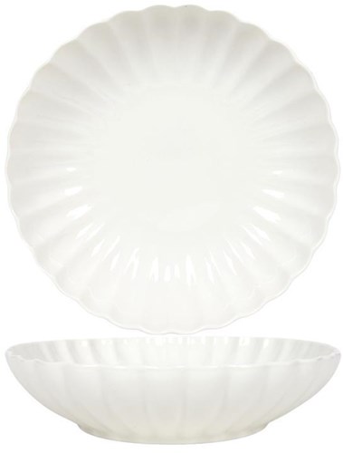 Diepbord Ø20cm Flower off white 6st