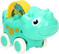 Voiture dinosaure jouet pour tout-petits 11cm vert mer jaune-2
