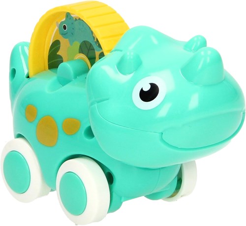 Voiture dinosaure jouet pour tout-petits 11cm vert mer jaune-2