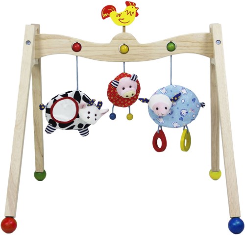Johntoy Holz-Babygym Bauernhoftiere mit Musik und Tierfiguren