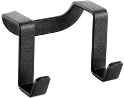 Crochet double cuisine Metaltex Galileo noir mat 6x4cm porte-serviettes