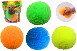 Johntoy 2 Squishy fluffy ballen in zak 24629