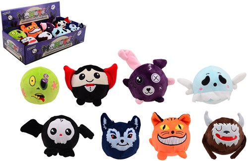 Johntoy Hüpfbälle Spielzeug - Monster Bouncy Balls im Display, 8 Stück