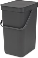 Brabantia Abfalleimer Sort & Go 12L grau - Mülleimer für Mülltrennung-3