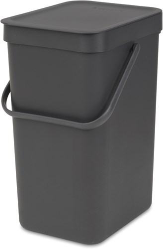 Brabantia Abfalleimer Sort & Go 12L grau - Mülleimer für Mülltrennung-3