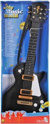 Simba Rockgitarre Spielzeug elektrisch schwarz mit Sound und Metallsaiten