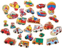 Johntoy puzzle à boutons en bois ferme jouet éducatif 45x35cm-2