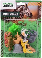 Johntoy Wildtiere Spielset - Animal World Spielzeugset 10-teilig