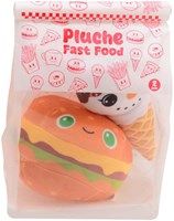 Johntoy Plush & Play  2 stuks fastfood in takeaway zak (3 ass.)