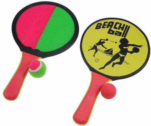 Beachball set hout 2 in 1  04207