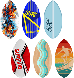 6 skimboard hout 105 cm 6 ass. 02209