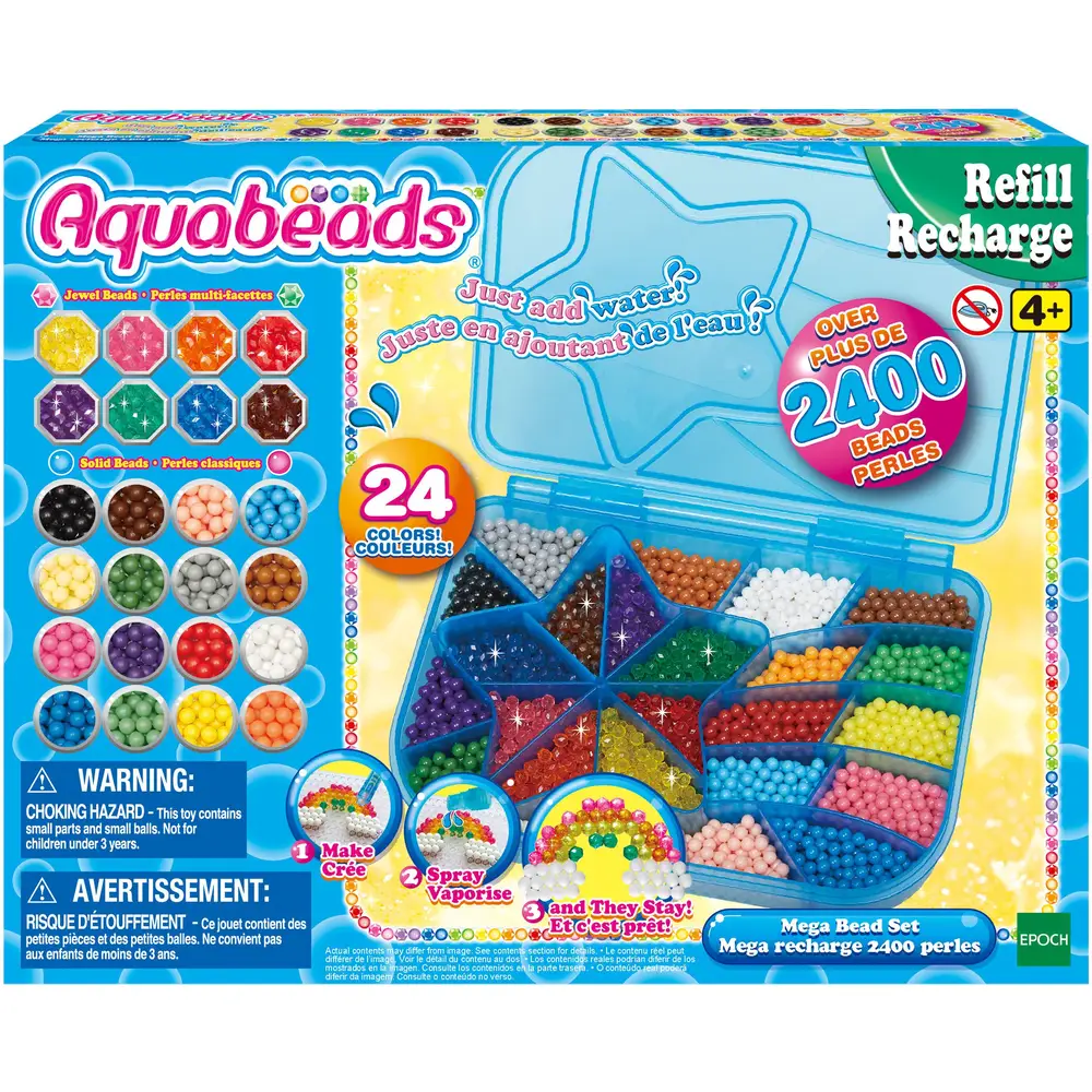 Aquabeads Bastel Nachfüllset Mega Perlenpaket 2400 Perlen kreativ