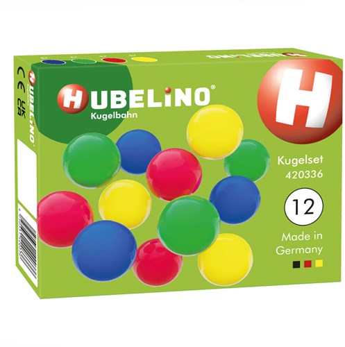 Hubelino Kugeln Kunststoff Set - 12 Stück Kugelbahn Spielzeug
