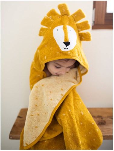 Trixie Kapuzen-Badetuch Bio-Baumwolle 75x75cm Mr. Lion Babyhandtuch-2