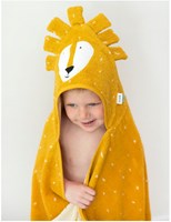 Trixie Kapuzen-Badetuch Bio-Baumwolle 75x75cm Mr. Lion Babyhandtuch-3