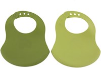 Trixie Silikon-Lätzchen 2er-Pack - Lätzchen mit Auffangtasche - Mr. Dino - grün-3