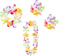 Boland Hawaii-Set Blumenkranz Accessoire-Set Erwachsene Unisex Party