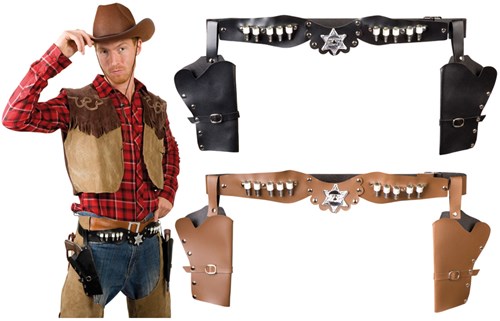 Boland Cowboy-Holster Doppel Sheriff Pistole Revolver Karneval