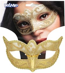 Boland Augenmaske Venice felina gold - Venezianische Maske Glamour Karneval