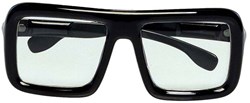 Boland Partybrille Retro Designer Schwarz - Kostüm Accessoire Erwachsene