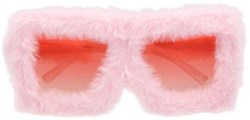 Boland Partybrille rosa fluffy - lustiges Accessoire für Party und Karneval