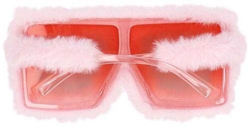 Boland Partybrille rosa fluffy - lustiges Accessoire für Party und Karneval-3