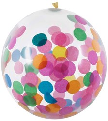 Boland ballons confettis - lot de 5 ballons de fête en latex colorés