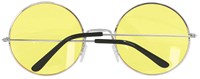 Boland Partybrille Hippie XL gelb - Festival Accessoire Retro-3