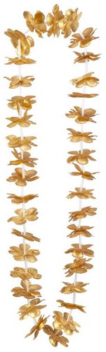 Boland Hawaii-Kränze gold - 20 Stück Set - Party-Accessoire-2