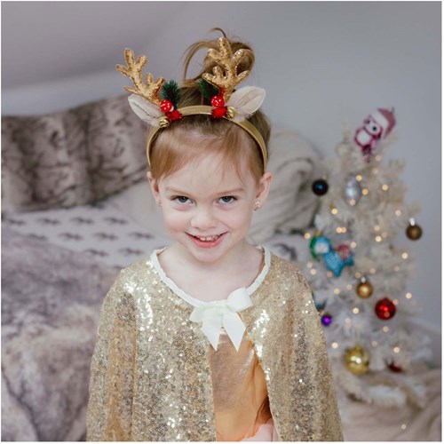 Great Pretenders Haaraccessoire Holiday Rudolph Haarreif gold für Kinder-2