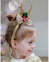 Great Pretenders Haaraccessoire Holiday Rudolph Haarreif gold für Kinder-3