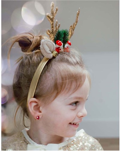 Great Pretenders Haaraccessoire Holiday Rudolph Haarreif gold für Kinder-3