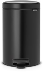 Brabantia poubelle à pédale 12L noir mat - poubelle de cuisine